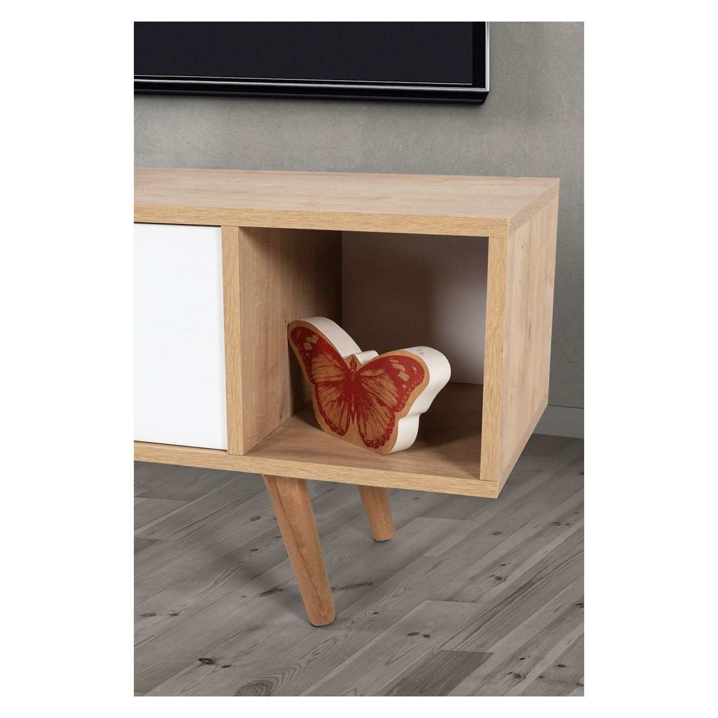 TV állvány, Sapphire Oak, Fehér - 5