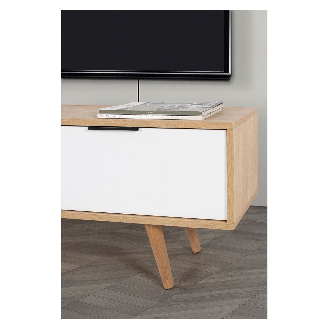 TV állvány, Sapphire Oak, Fehér - 5