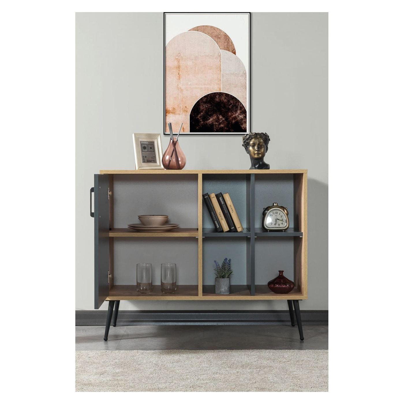 Konzol, Sapphire Oak, Anthracite - 2