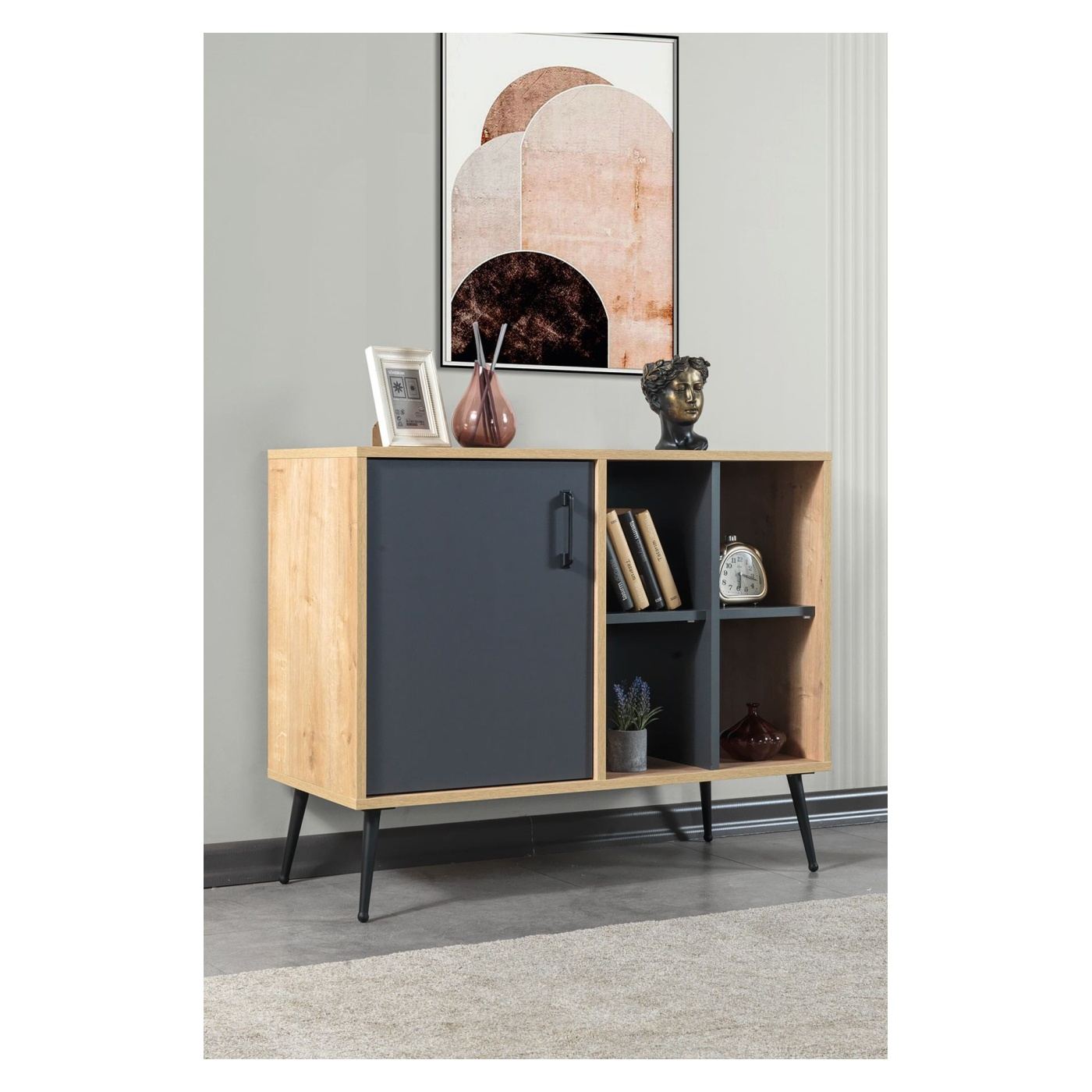 Konzol, Sapphire Oak, Anthracite - 4
