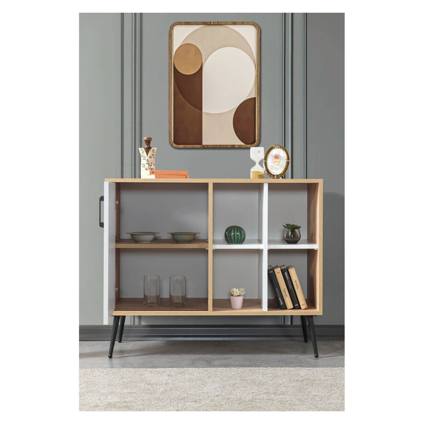 Konzol, Sapphire Oak, Fehér - 2