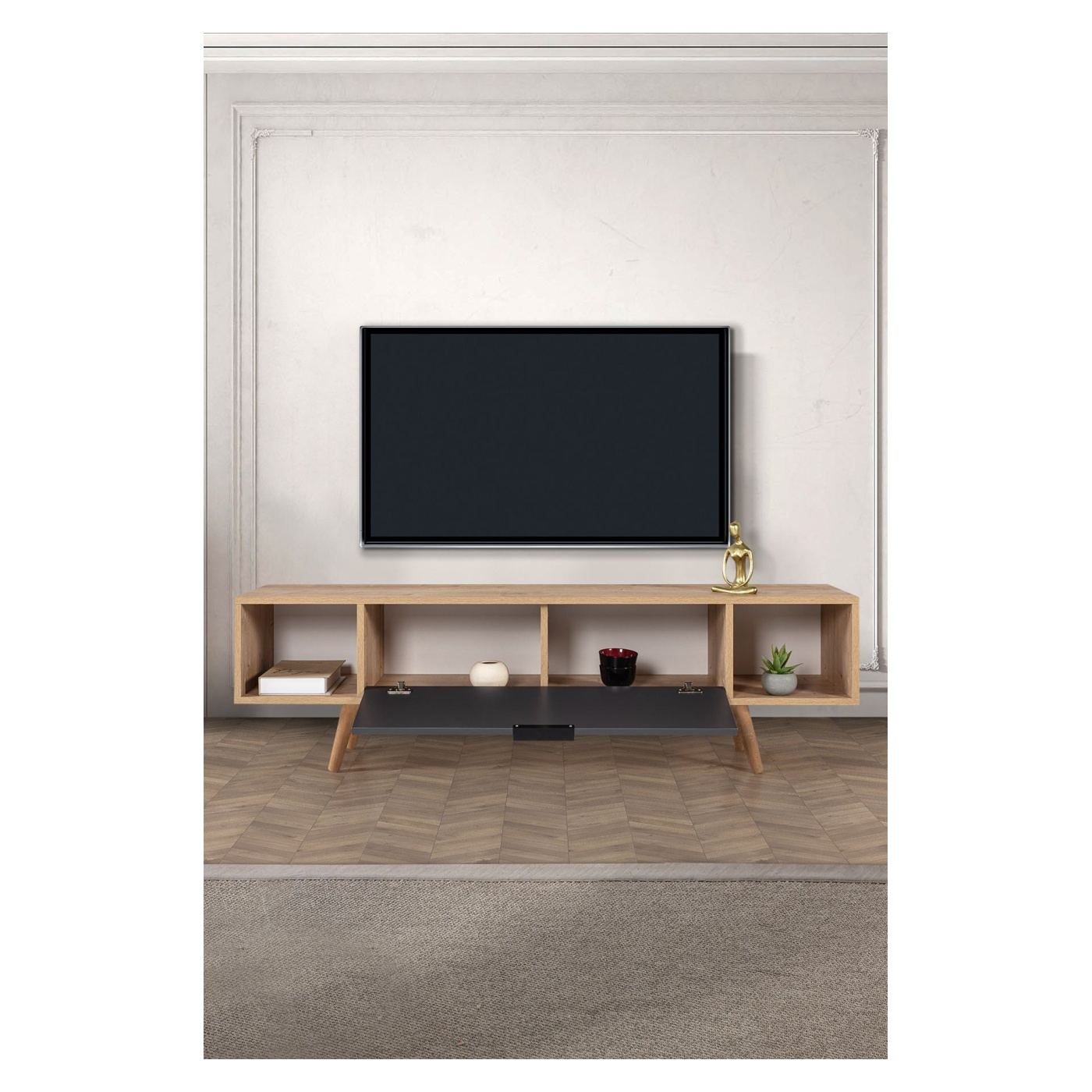 TV állvány, Sapphire Oak, Anthracite - 2