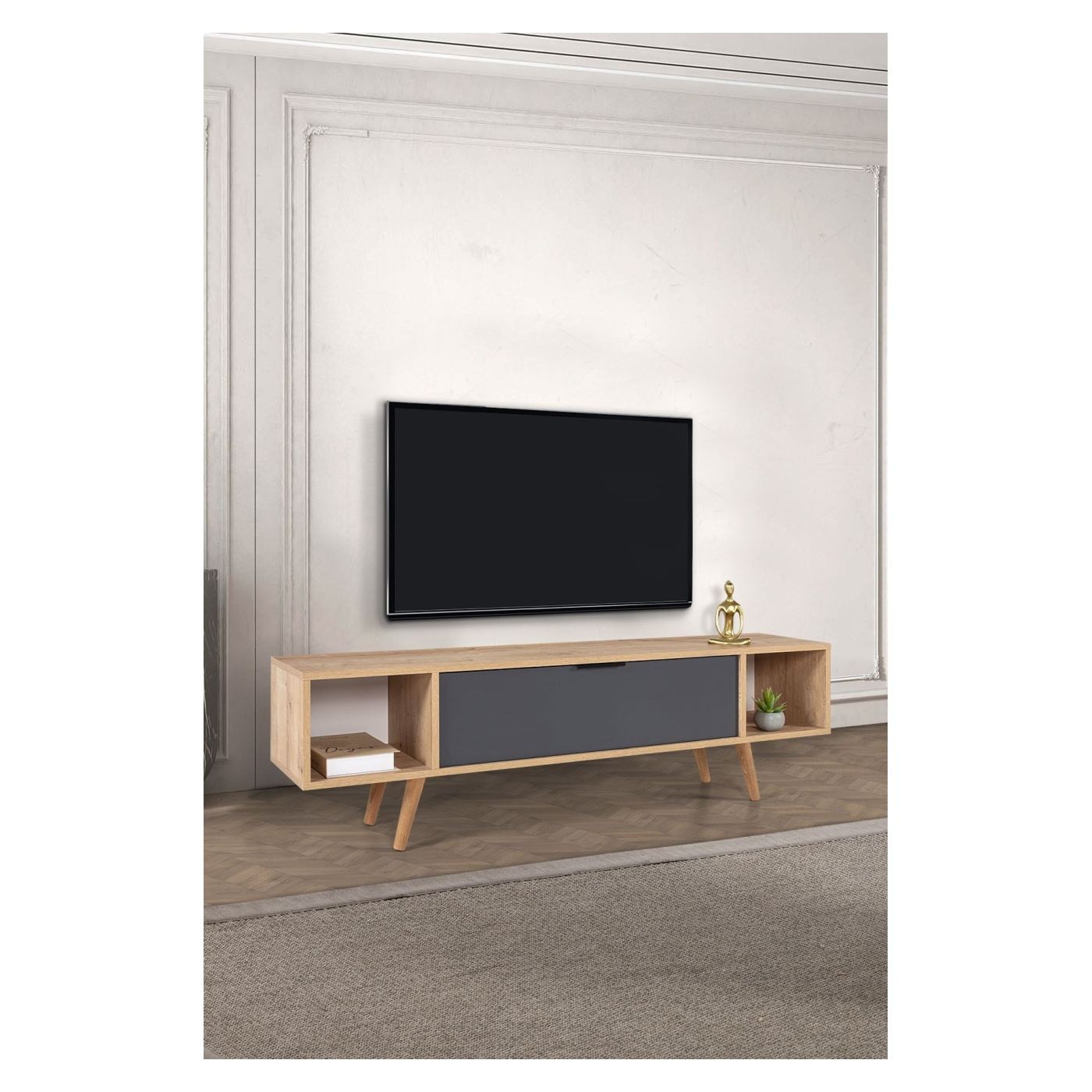TV állvány, Sapphire Oak, Anthracite - 3