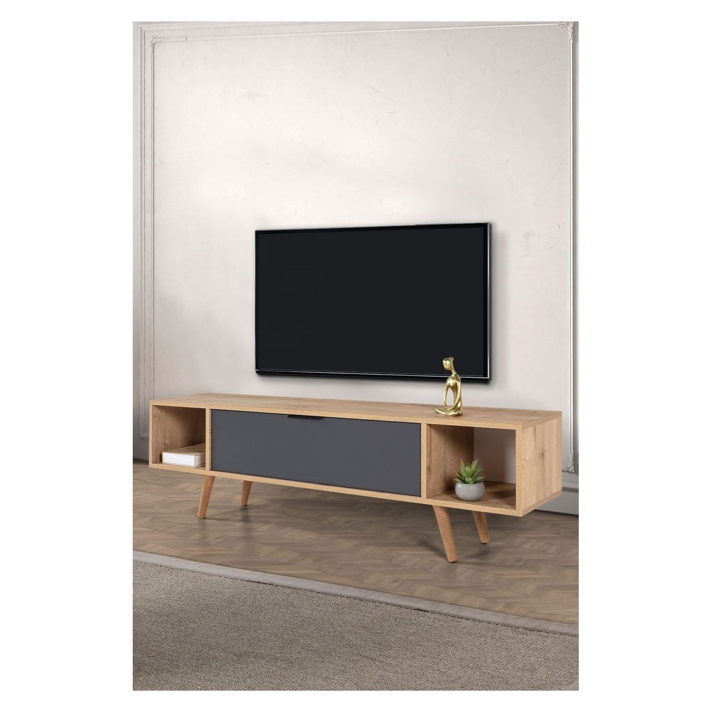 TV állvány, Sapphire Oak, Anthracite - 4