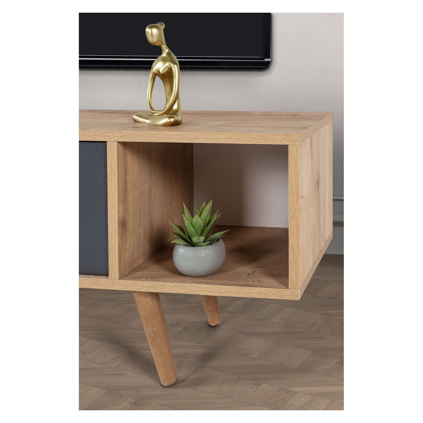 TV állvány, Sapphire Oak, Anthracite - 5