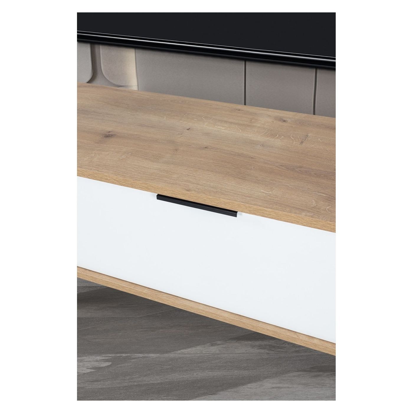 TV állvány, Sapphire Oak, Fehér - 9