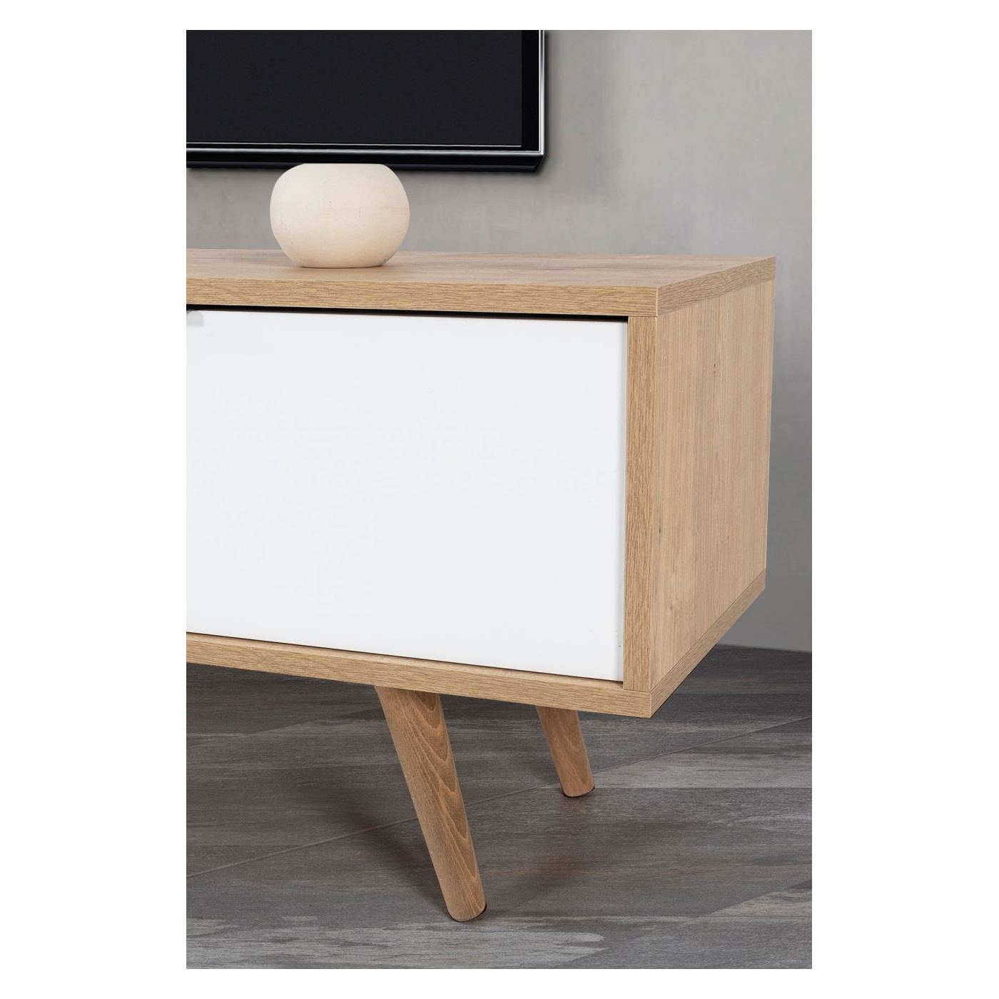 TV állvány, Sapphire Oak, Fehér - 5