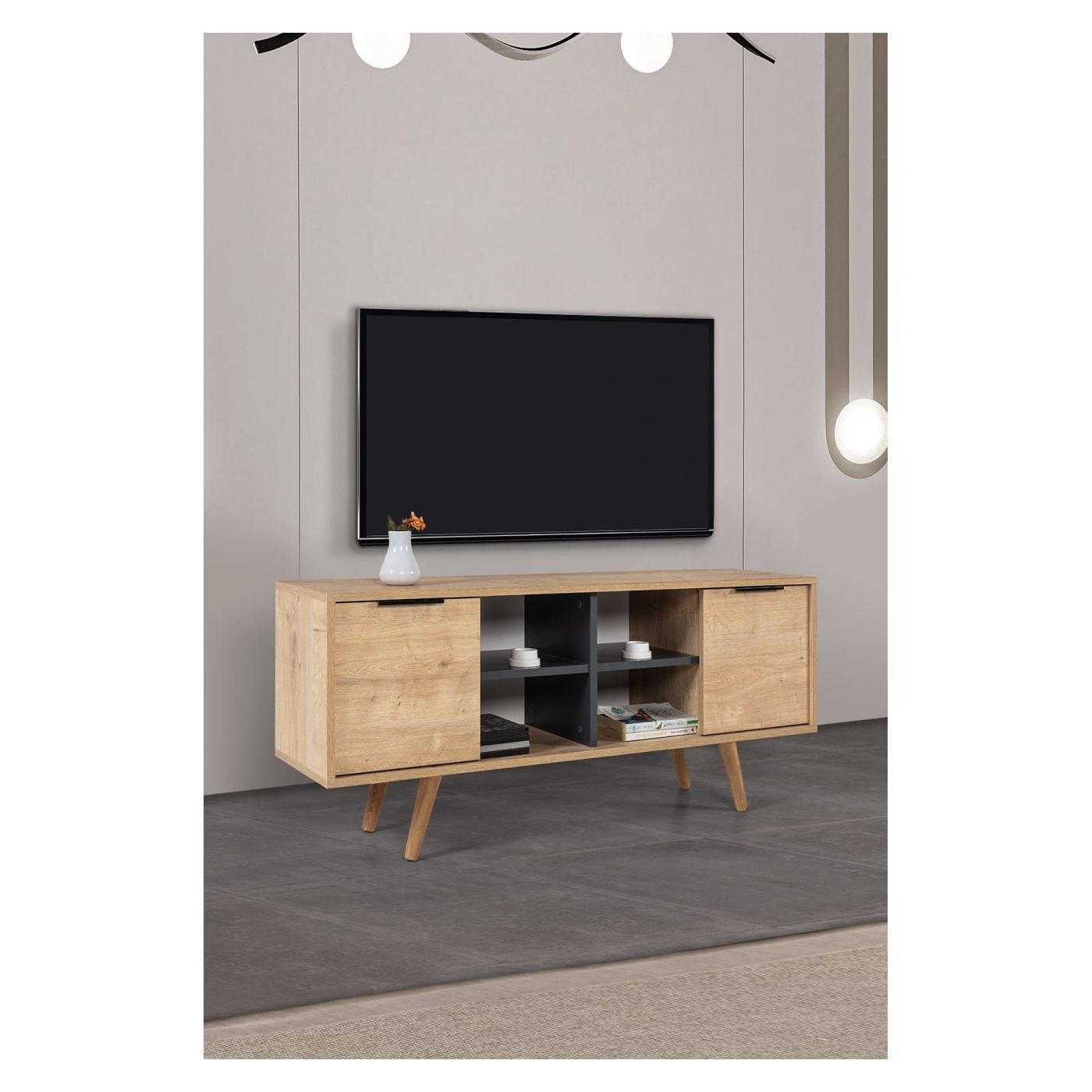 TV állvány, Sapphire Oak, Anthracite - 4