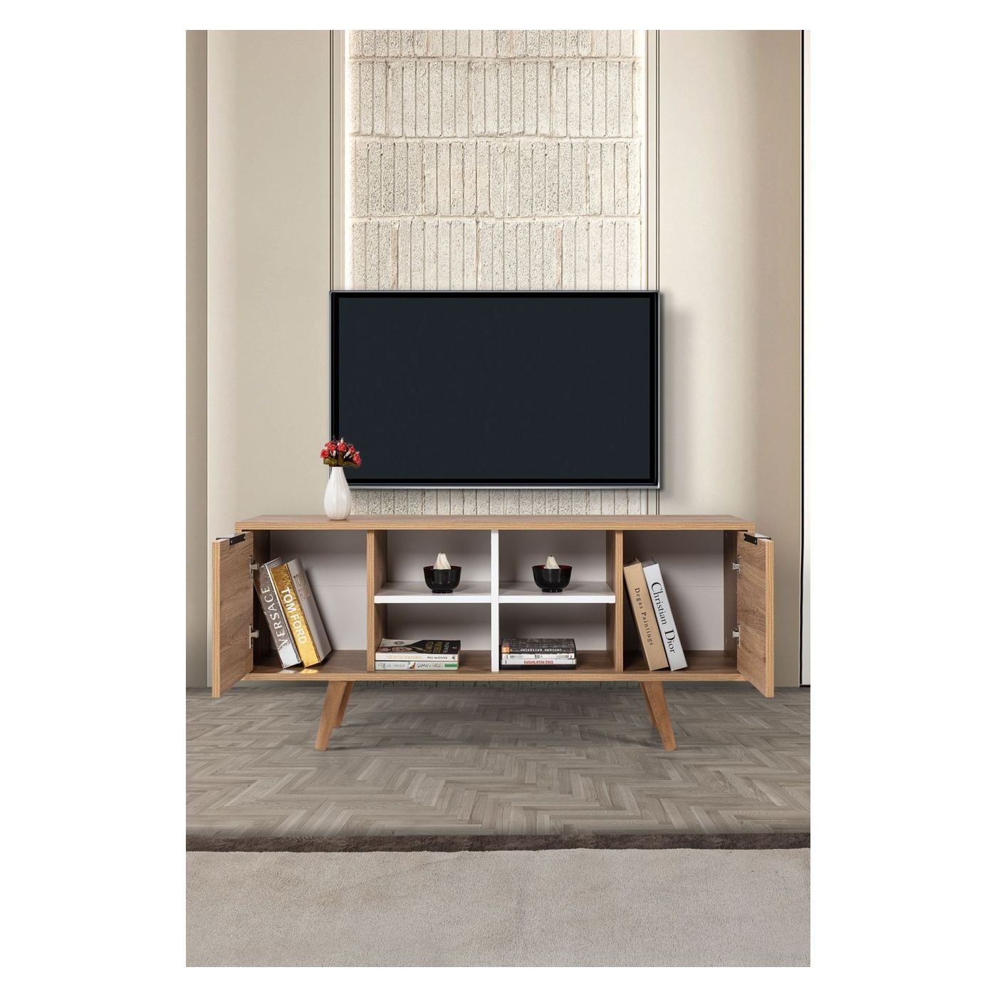 TV állvány, Sapphire Oak, Fehér - 2