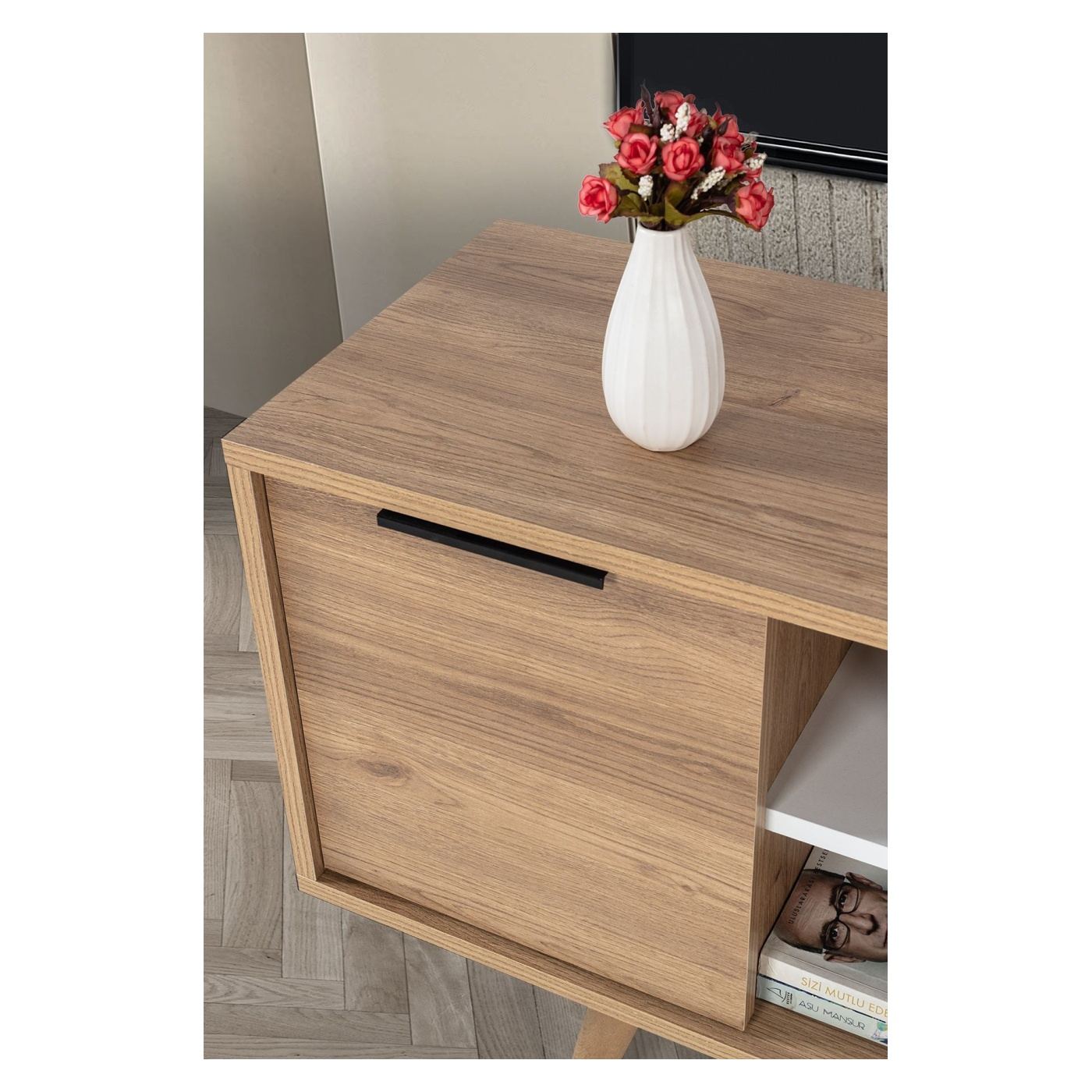 TV állvány, Sapphire Oak, Fehér - 5