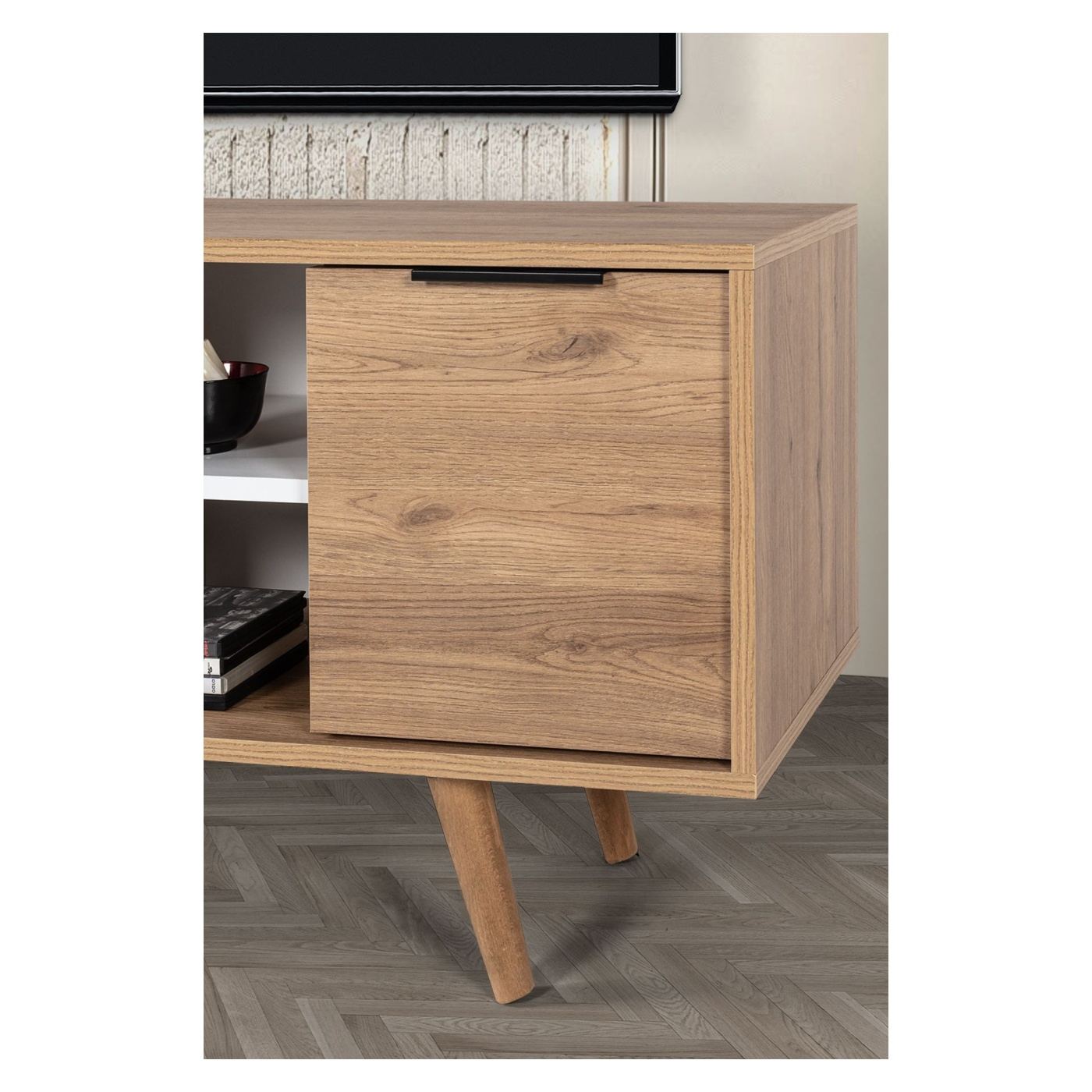 TV állvány, Sapphire Oak, Fehér - 6