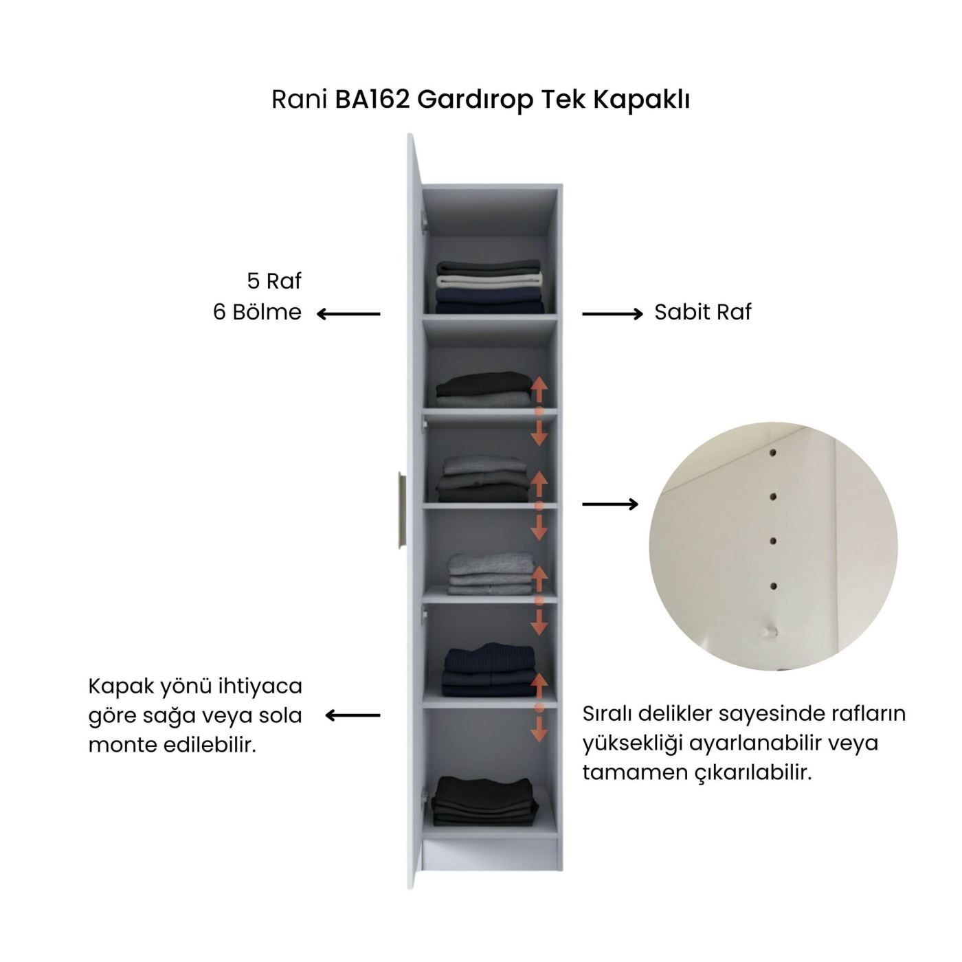 Szekrény, fehér - 12