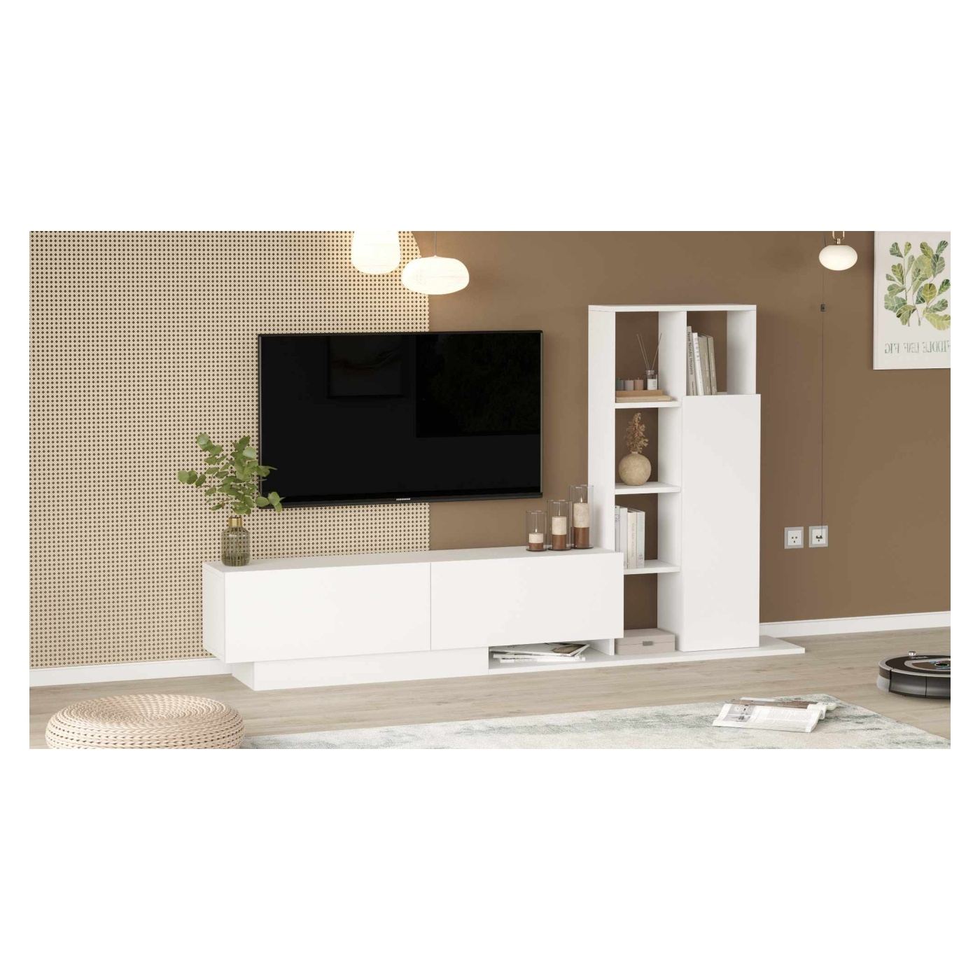 TV állvány, fehér - 3