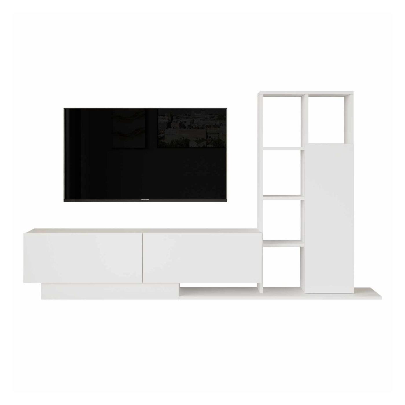 TV állvány, fehér - 4
