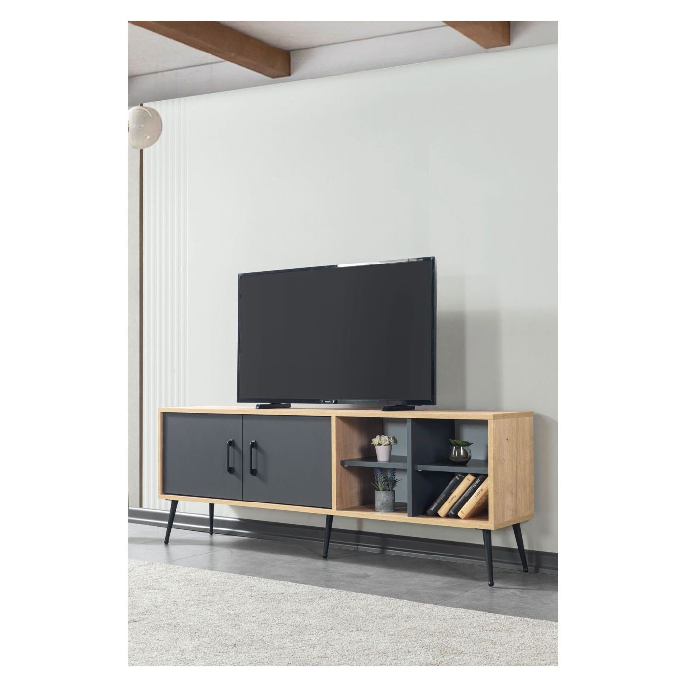 TV állvány, Sapphire Oak, Anthracite - 3