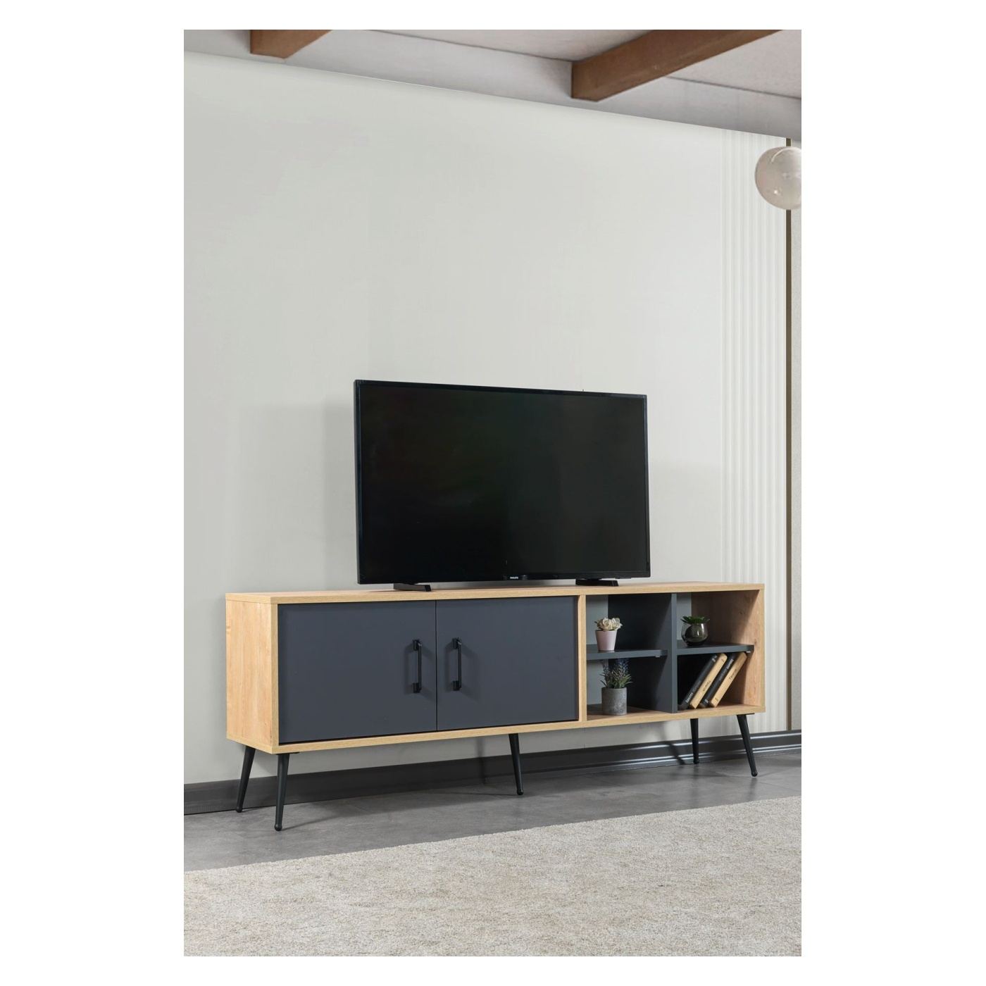 TV állvány, Sapphire Oak, Anthracite - 4