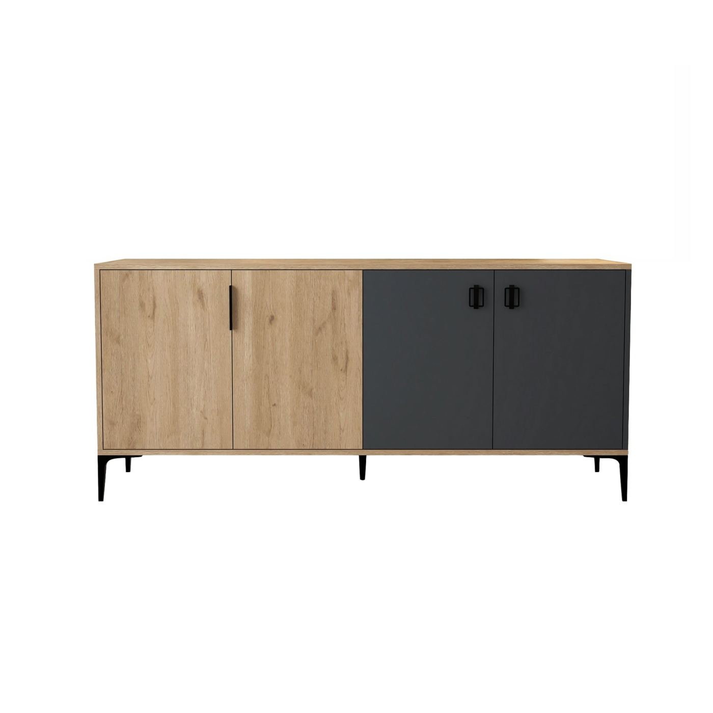 Konzolasztal, Sapphire Oak, Anthracite - 5