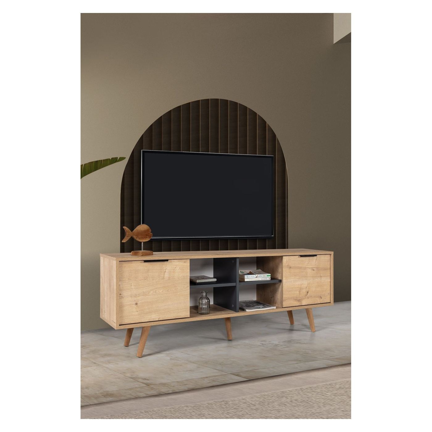 TV állvány, Sapphire Oak, Anthracite - 3