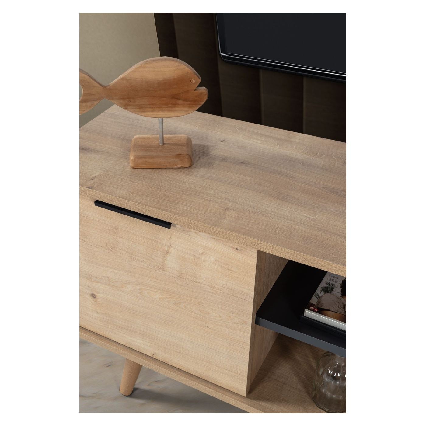 TV állvány, Sapphire Oak, Anthracite - 7