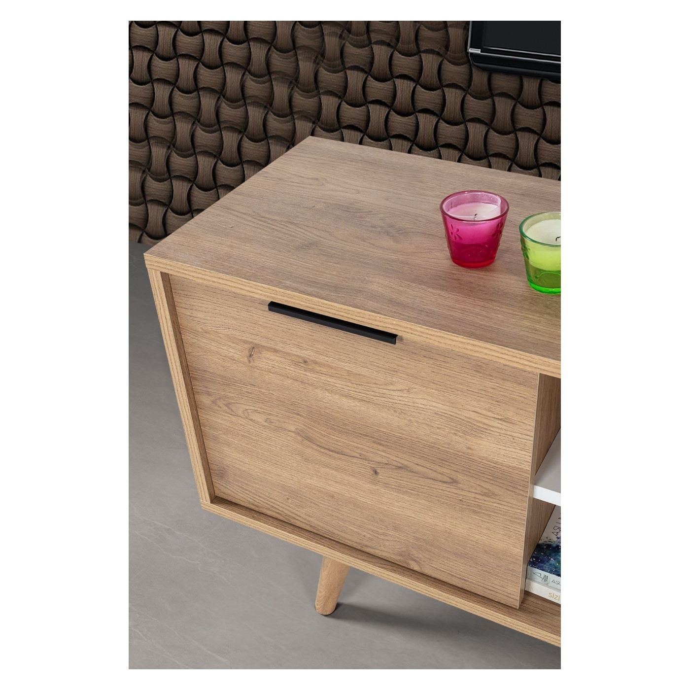 TV állvány, Sapphire Oak, Fehér - 6