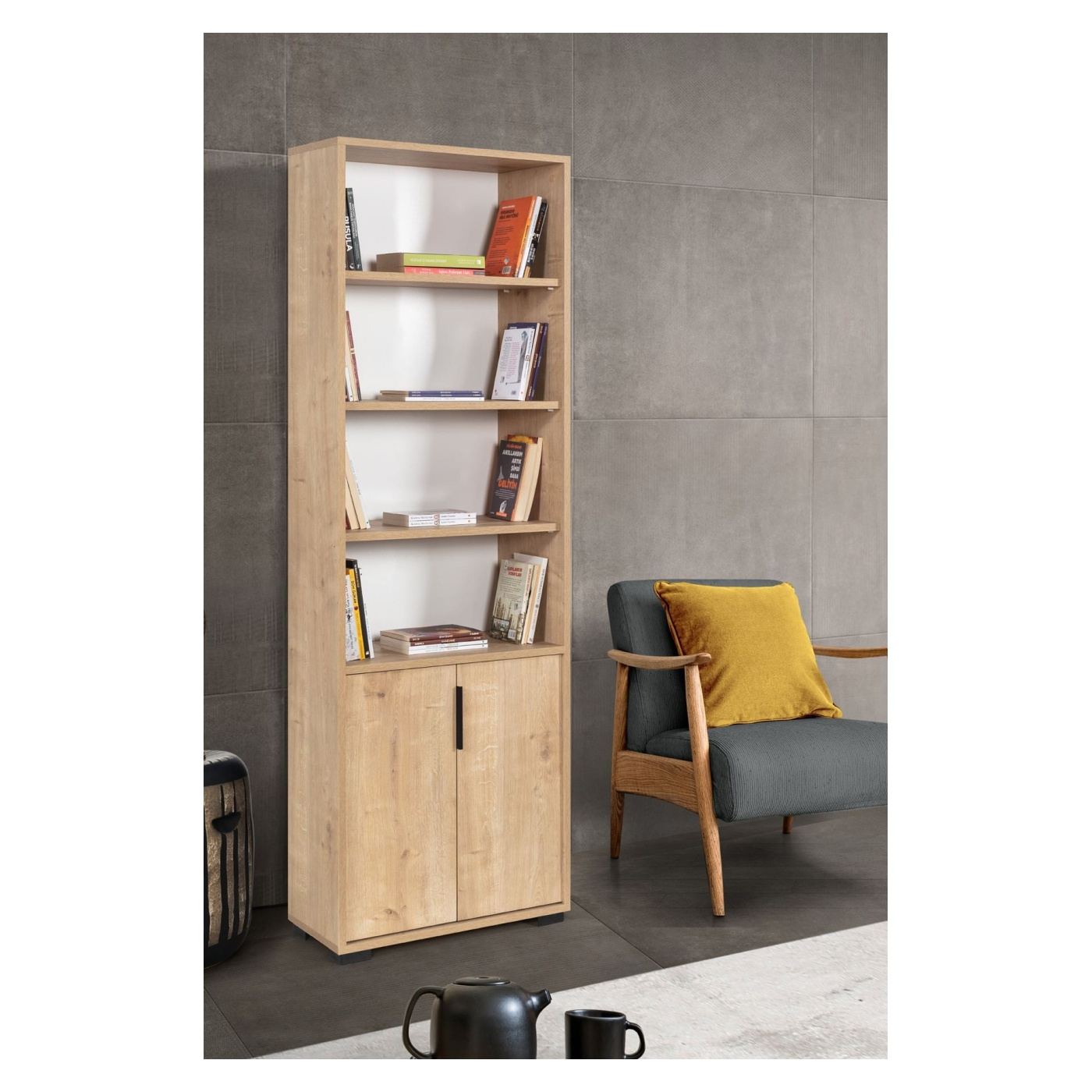 Könyvespolc, Sapphire Oak - 3