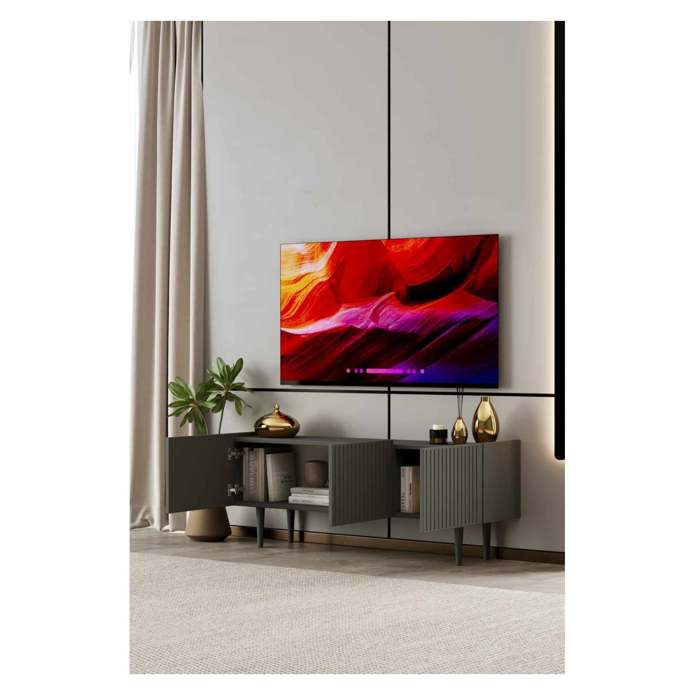 TV állvány, Szürke - 3
