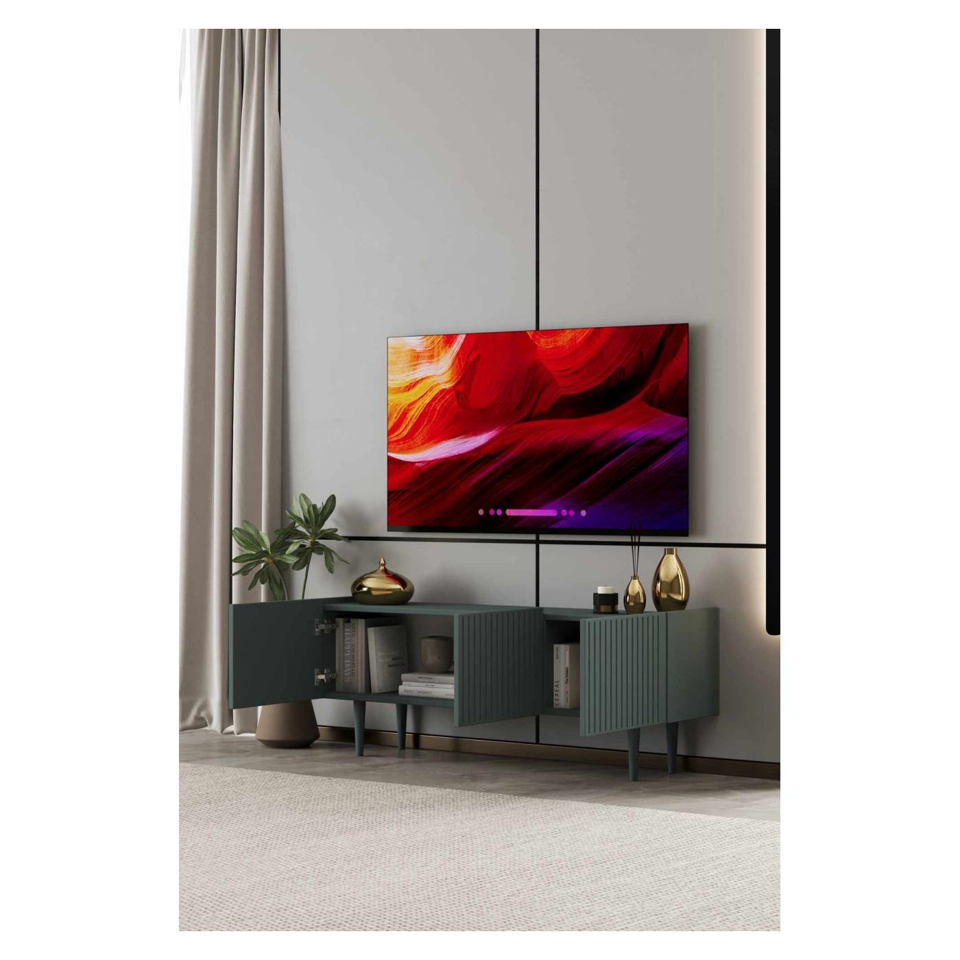 TV állvány, Zöld - 3