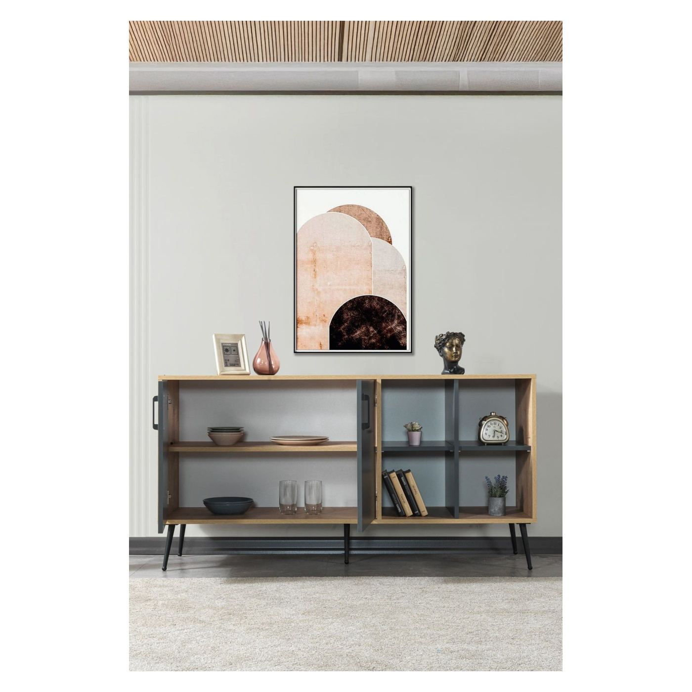 Konzol, Sapphire Oak, Anthracite - 2