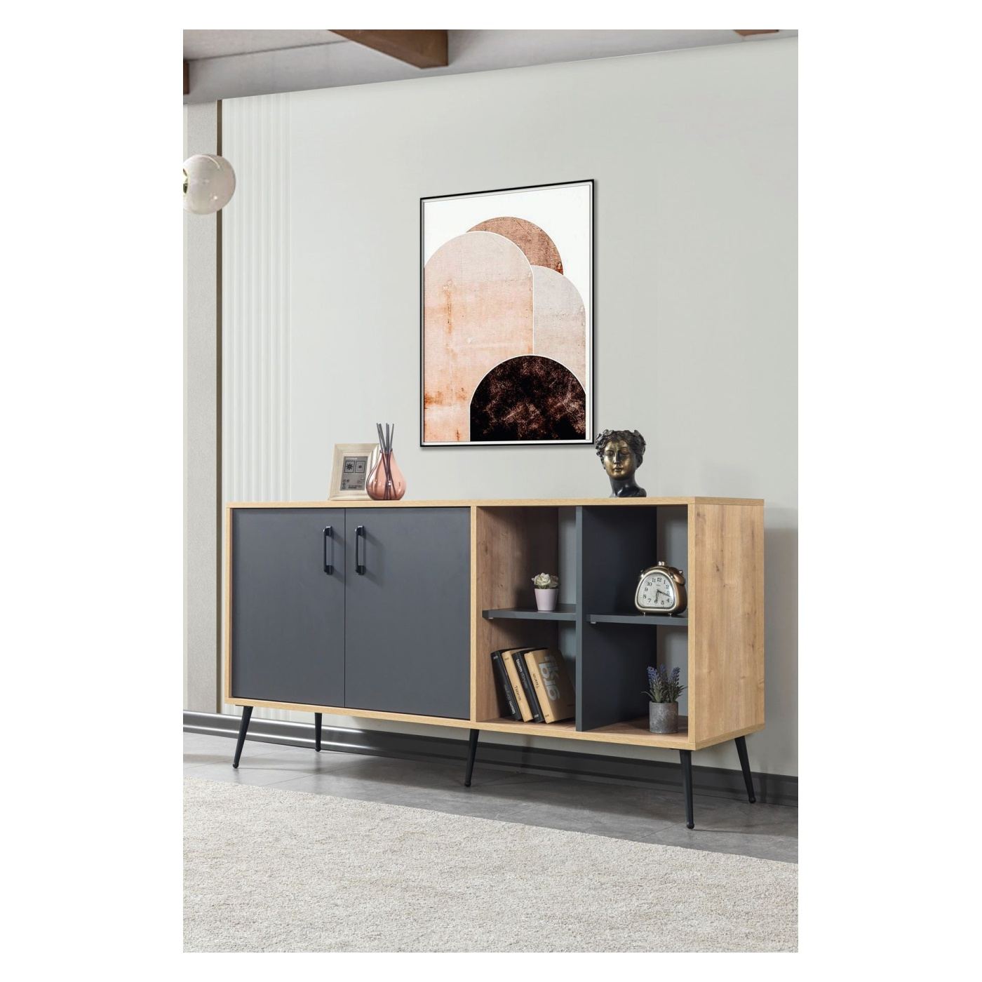 Konzol, Sapphire Oak, Anthracite - 3