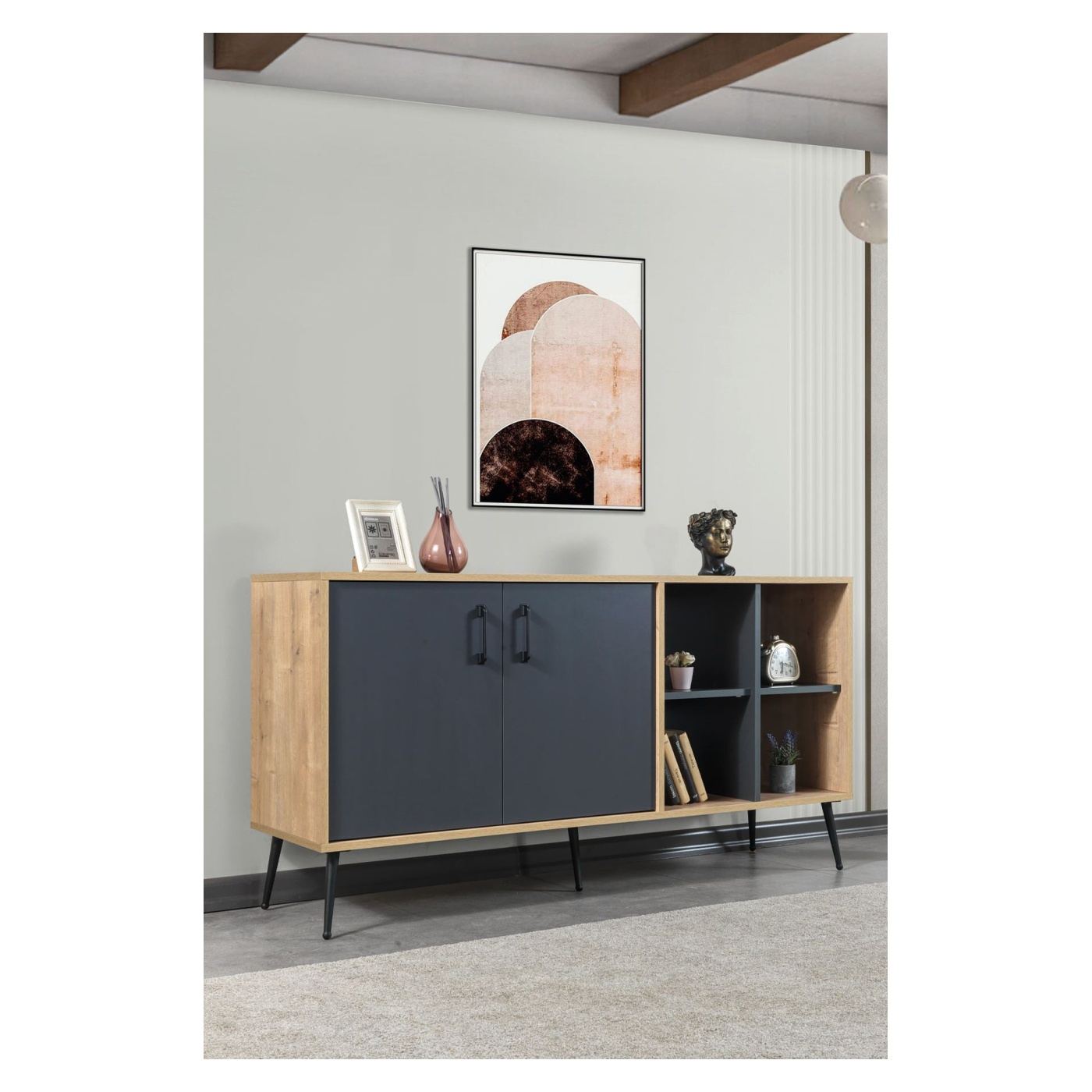 Konzol, Sapphire Oak, Anthracite - 4