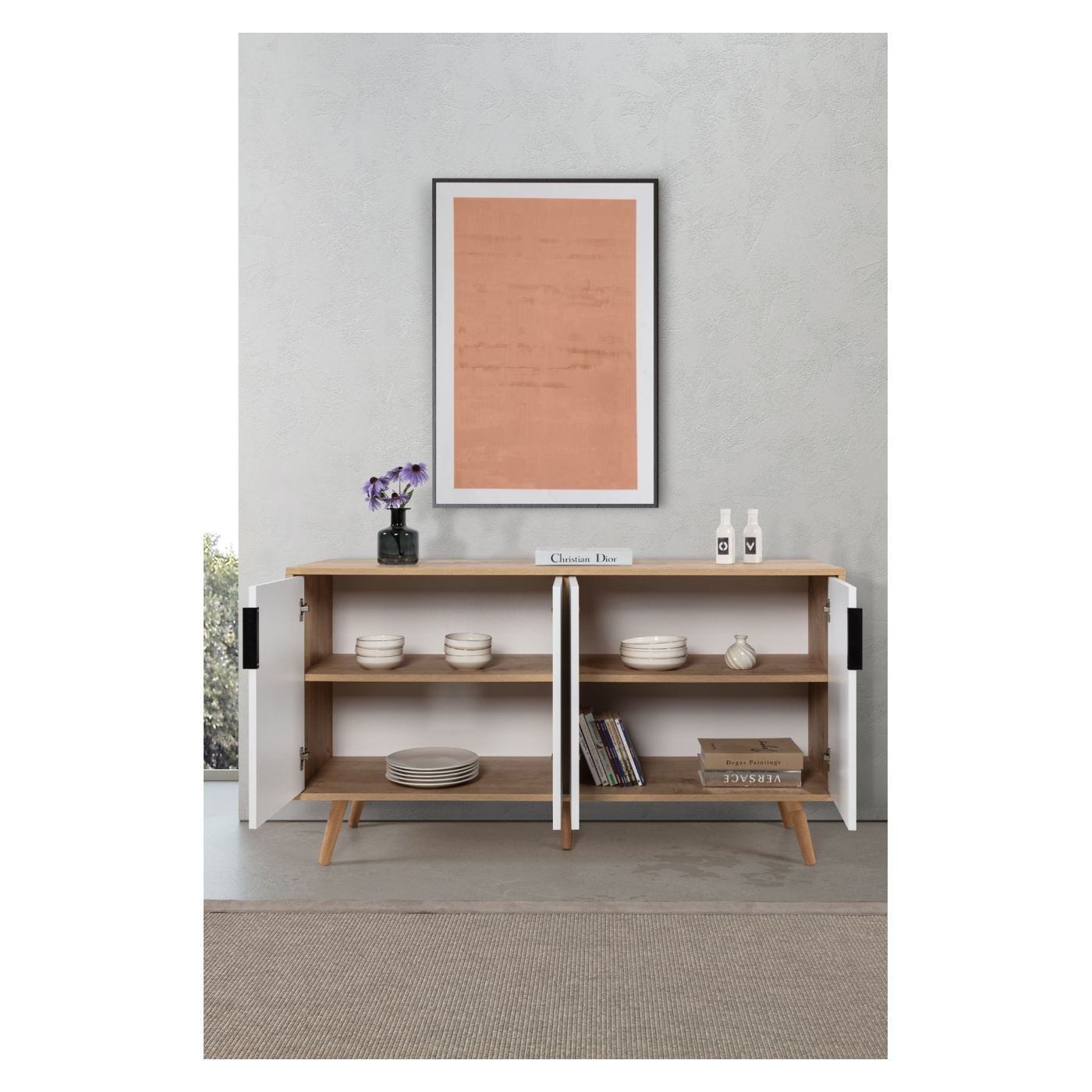 Konzol, Sapphire Oak, Fehér - 2