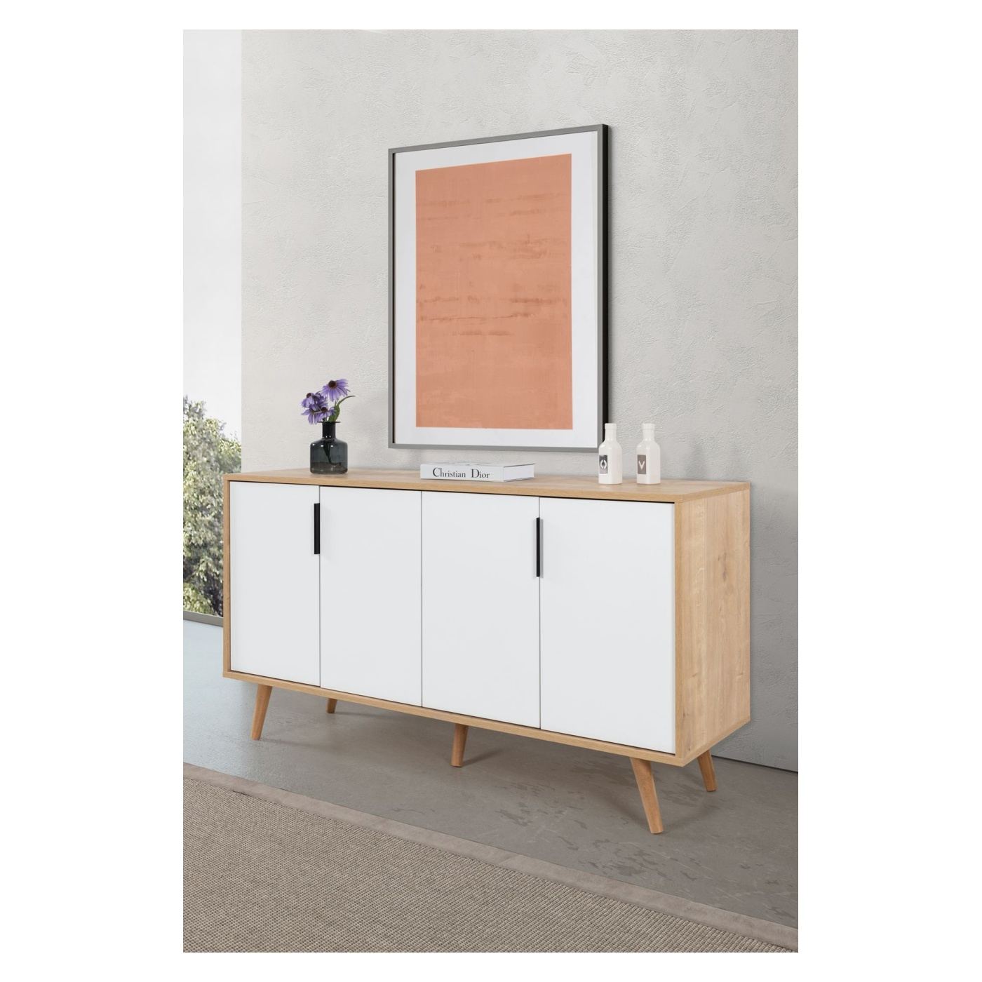 Konzol, Sapphire Oak, Fehér - 3