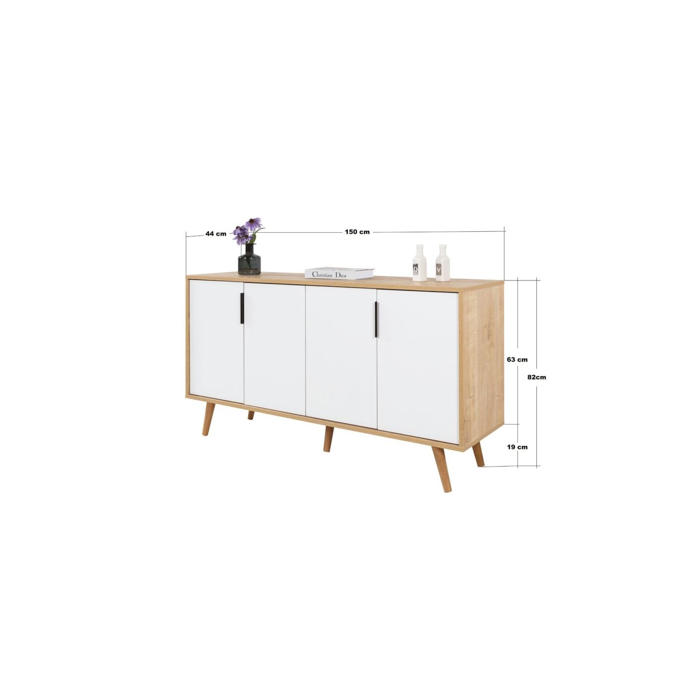 Konzol, Sapphire Oak, Fehér - 7