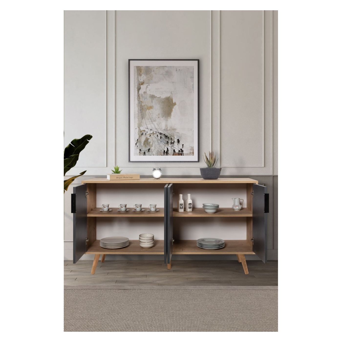Konzol, Sapphire Oak, Anthracite - 2