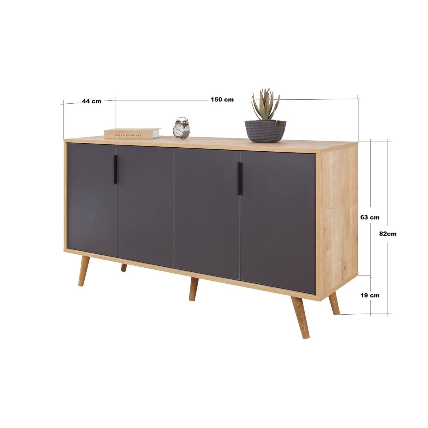 Konzol, Sapphire Oak, Anthracite - 7