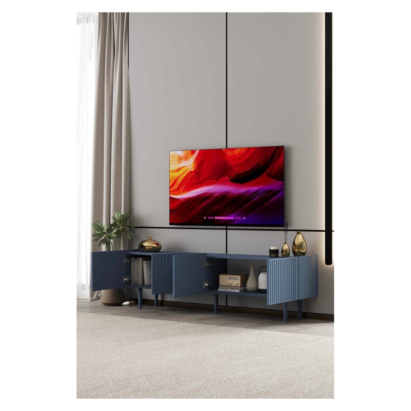 TV állvány, Kék - 3