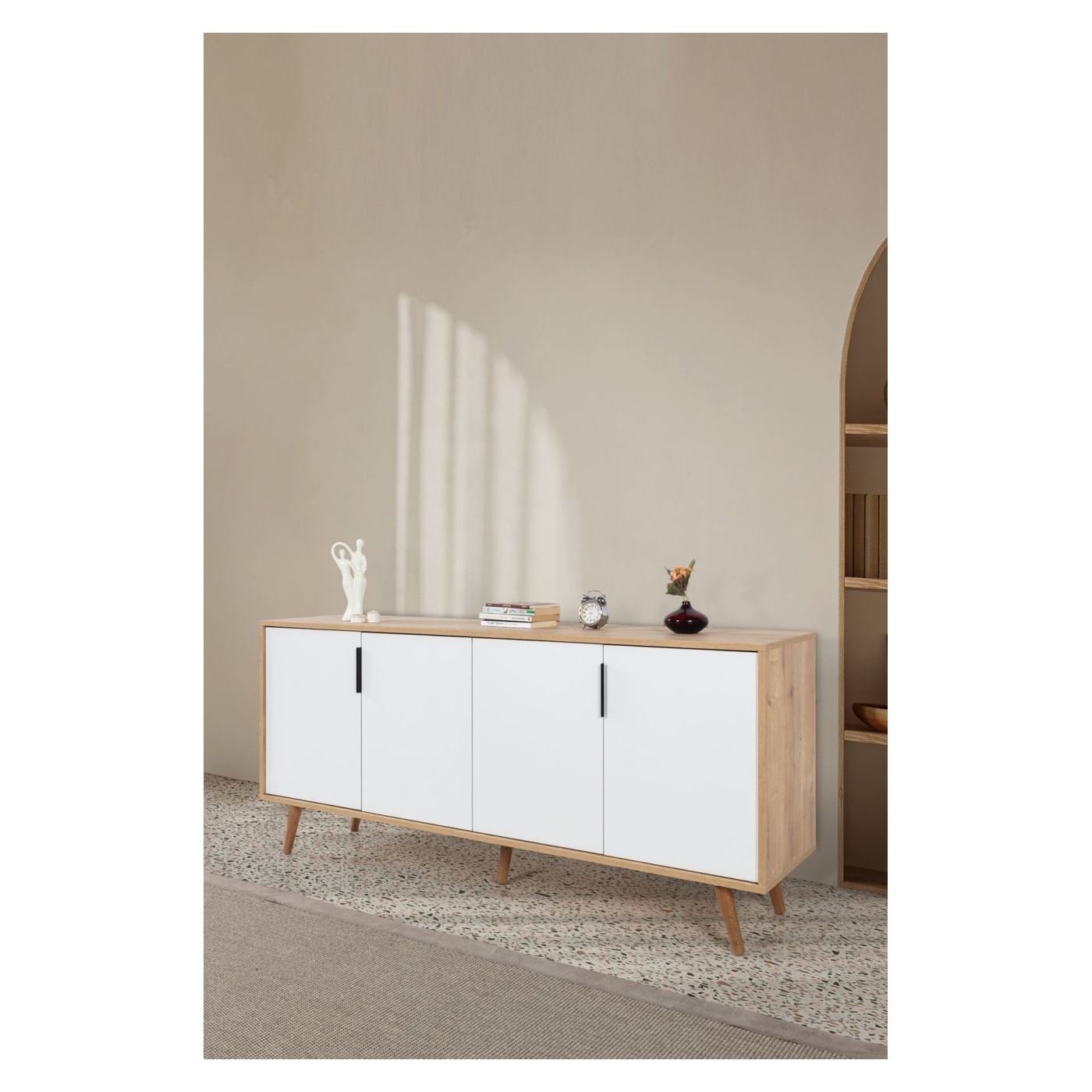 Konzol, Sapphire Oak, Fehér - 3