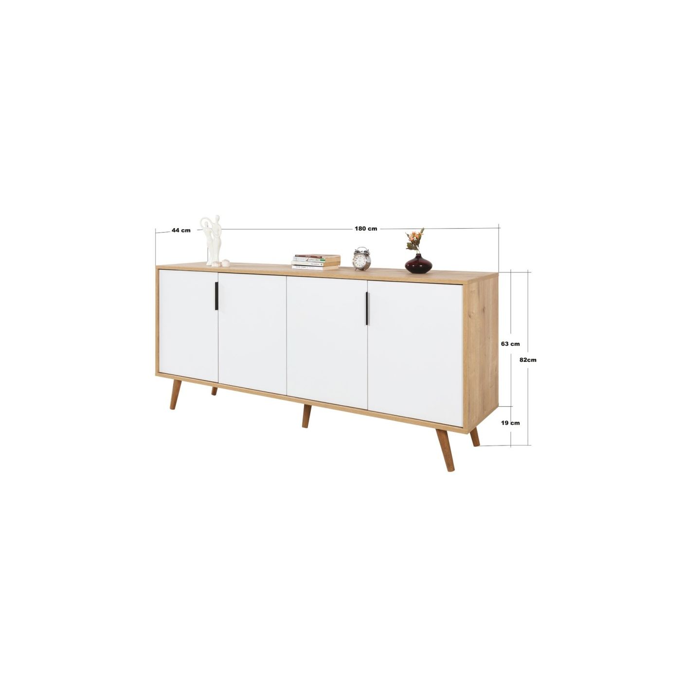 Konzol, Sapphire Oak, Fehér - 7