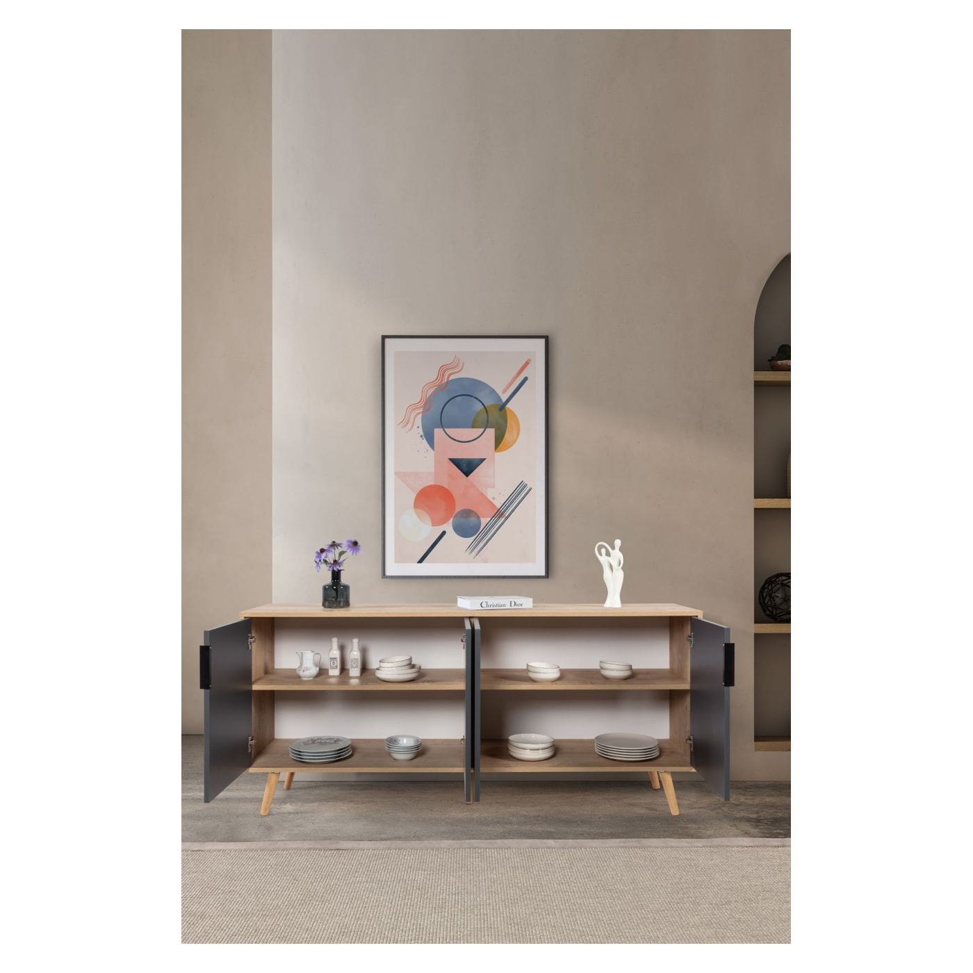 Konzol, Sapphire Oak, Anthracite - 2