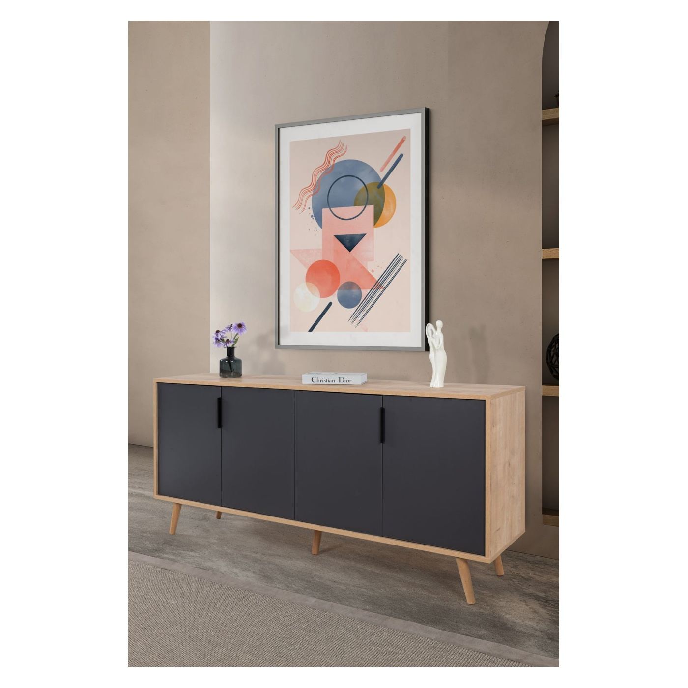 Konzol, Sapphire Oak, Anthracite - 3