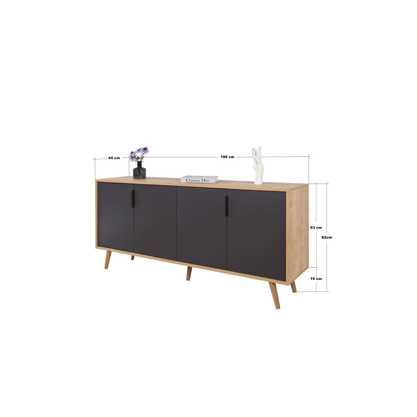 Konzol, Sapphire Oak, Anthracite - 7