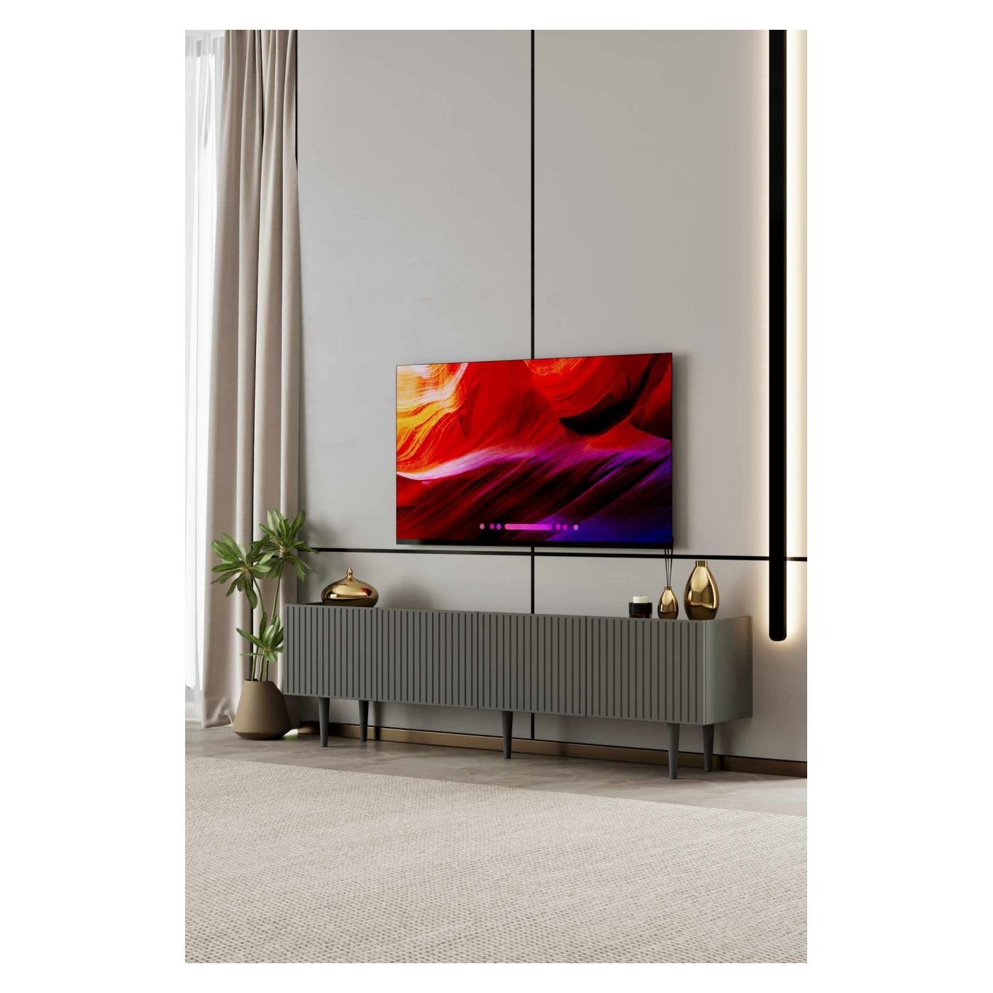 TV állvány, szürke - 2