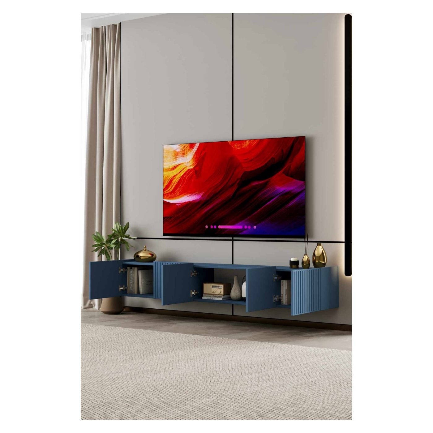 TV állvány, Kék - 3