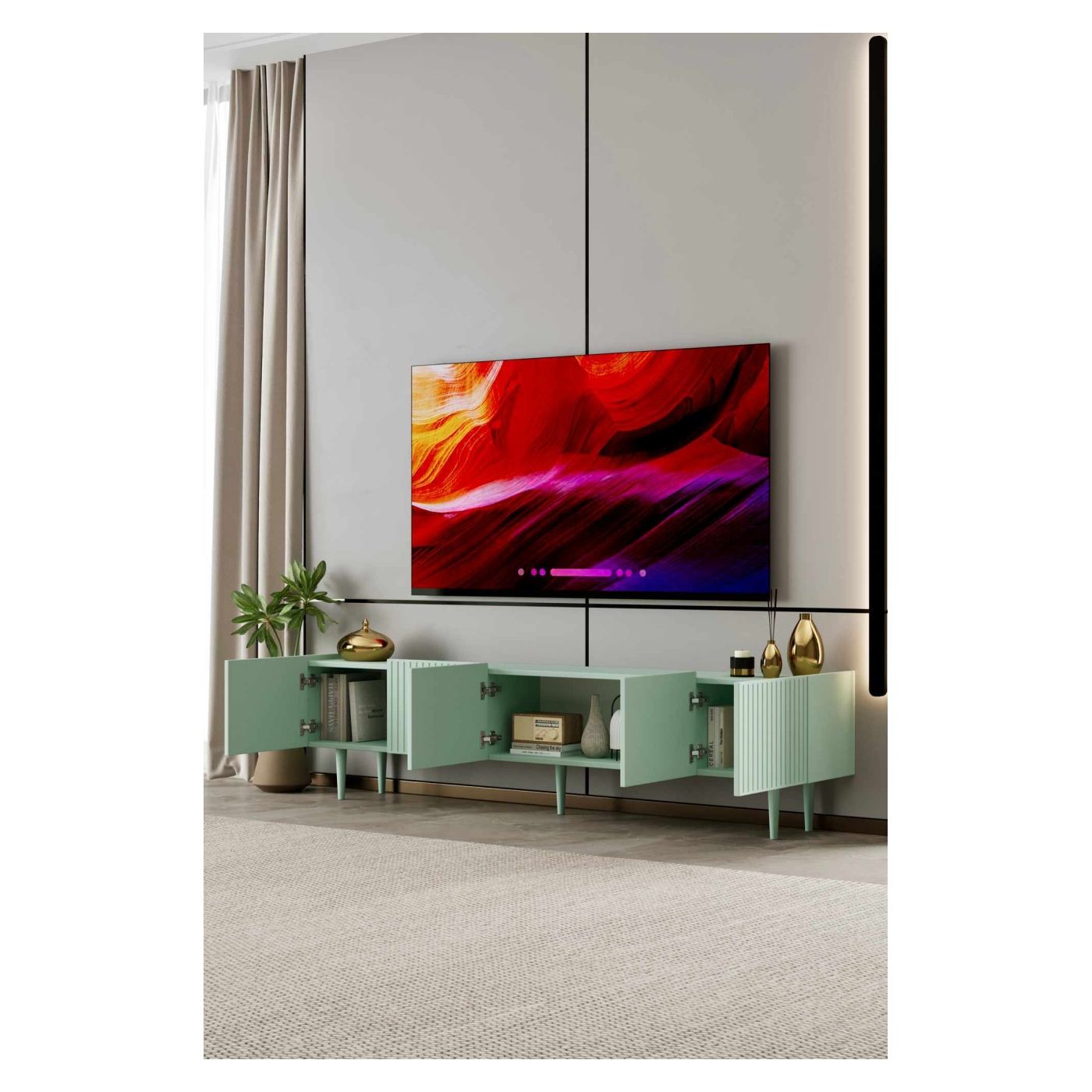 TV állvány, menta - 3