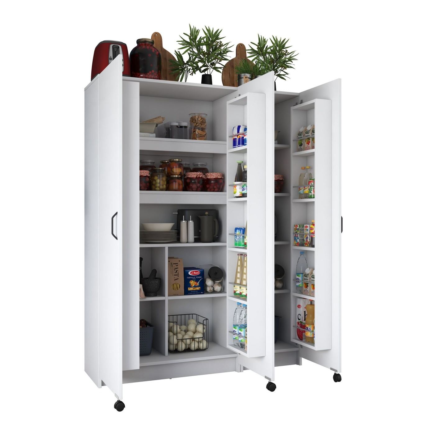 Többcélú szekrény, fehér - 8