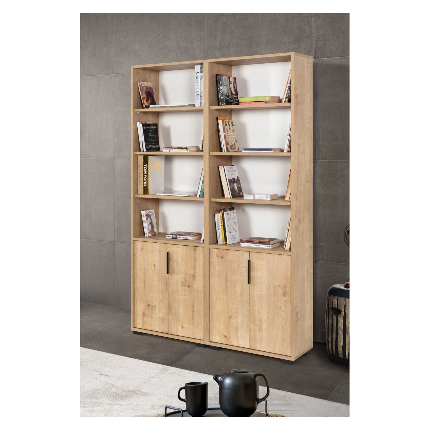 Könyvespolc, Sapphire Oak - 4