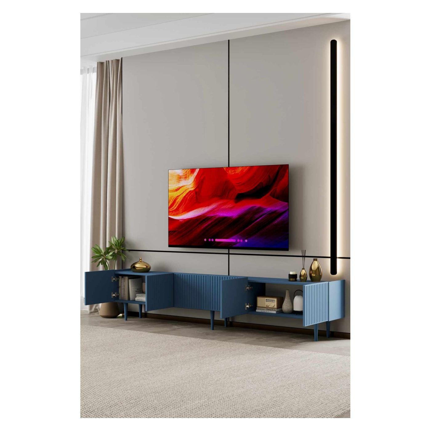 TV állvány, Kék - 3