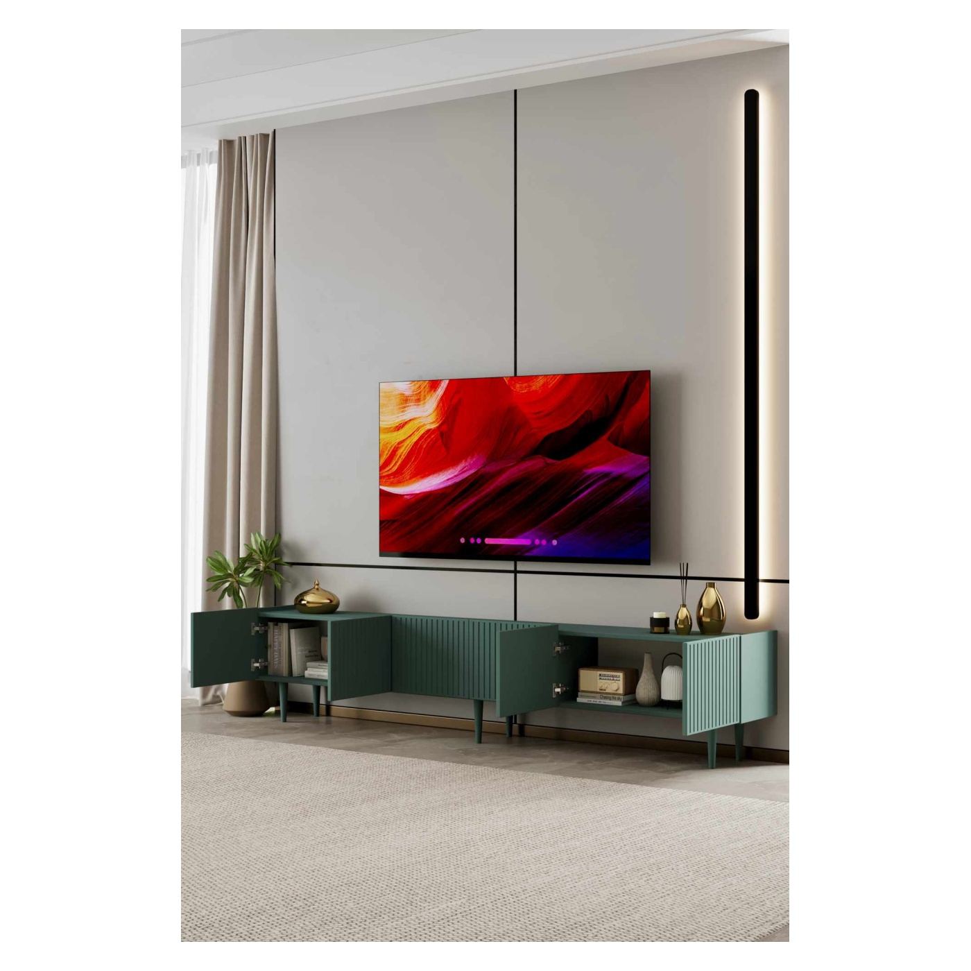 TV állvány, Zöld - 3