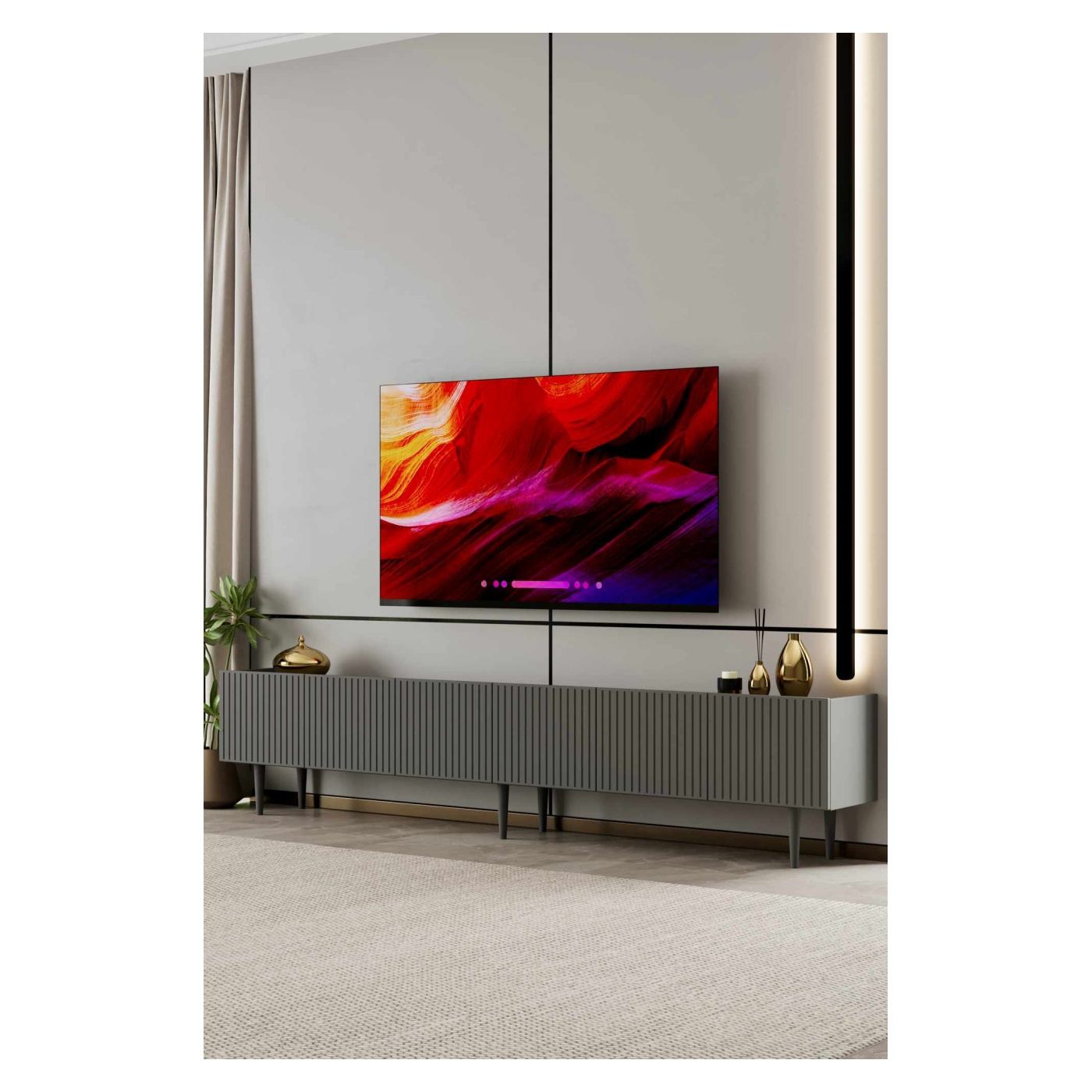 TV állvány, szürke - 2