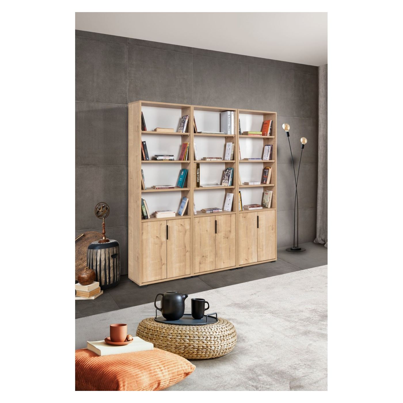 Könyvespolc, Sapphire Oak - 3